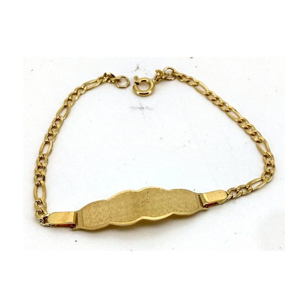 Pulsera bebe de oro 18k 14 cm